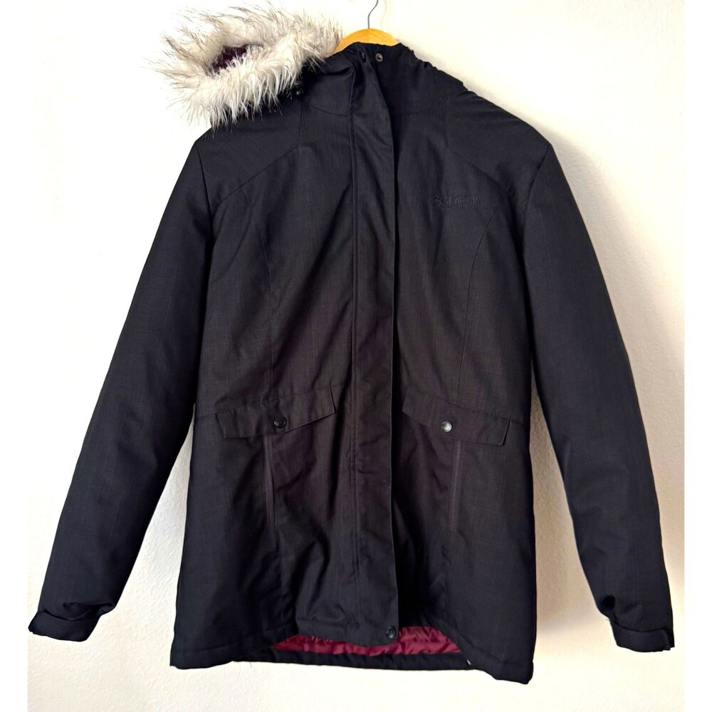 Magellan Outdoors Women’s XL 3-in-1 Insulated Parka Coat Black Faux Fur Hood